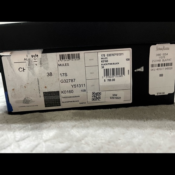 Chanel Pink and Black tweed Camilla Mules sz 8 - Picture 3 of 5